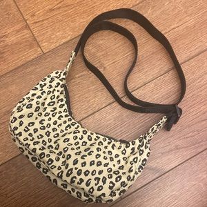 Baggu Mini Crescent Cheetah Bag RARE